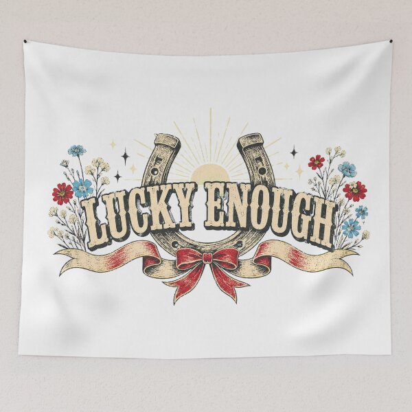 Aperçu de l'œuvre Lucky Enough créée et vendue par Peak Pop Designs | Funny Gifts, Cozy Art & Cute Animals .