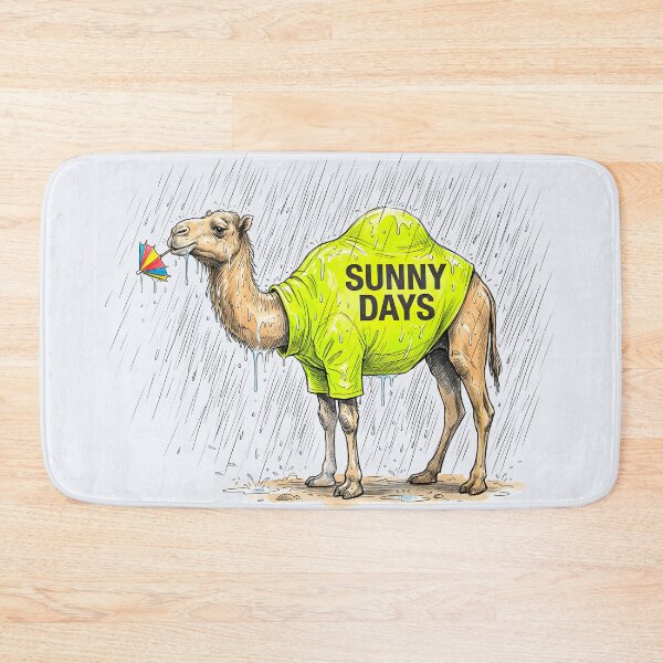 Item preview, Ironic Sunny Days Camel - Funny Rain and Sarcastic Weather Humor designed and sold by SoulPT.
