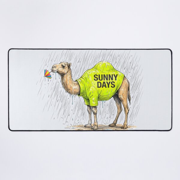 Item preview, Ironic Sunny Days Camel - Funny Rain and Sarcastic Weather Humor designed and sold by SoulPT.