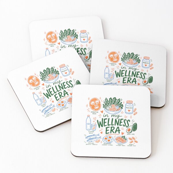 Item preview, In My Wellness Era – Cute Healthy Lifestyle Illustration | Colorful Wellness Art Print designed and sold by Ramona-Gliga.
