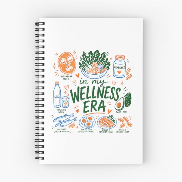 Item preview, In My Wellness Era – Cute Healthy Lifestyle Illustration | Colorful Wellness Art Print designed and sold by Ramona-Gliga.