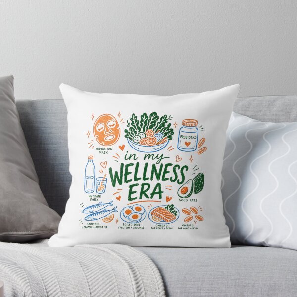 Item preview, In My Wellness Era – Cute Healthy Lifestyle Illustration | Colorful Wellness Art Print designed and sold by Ramona-Gliga.