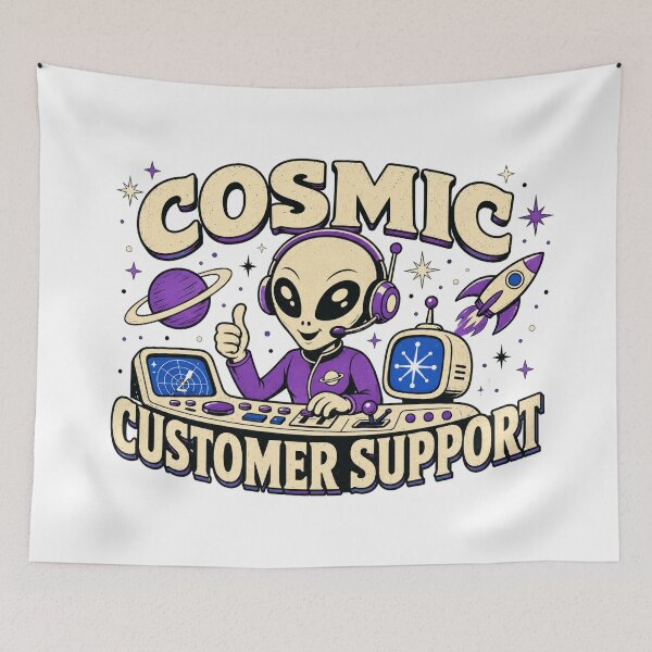 Item preview, Cosmic Customer Support designed and sold by Peak Pop Studio..