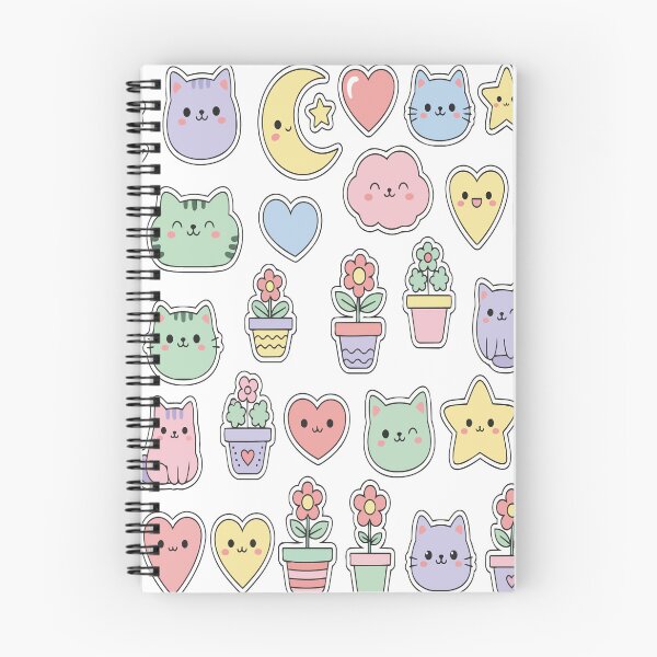 Item preview, Pastel Kawaii Cat & Plant Sticker Pack Graphic - Cute Aesthetic Icon Collection - Soft Color Planner Art designed and sold by BestChoiceService.