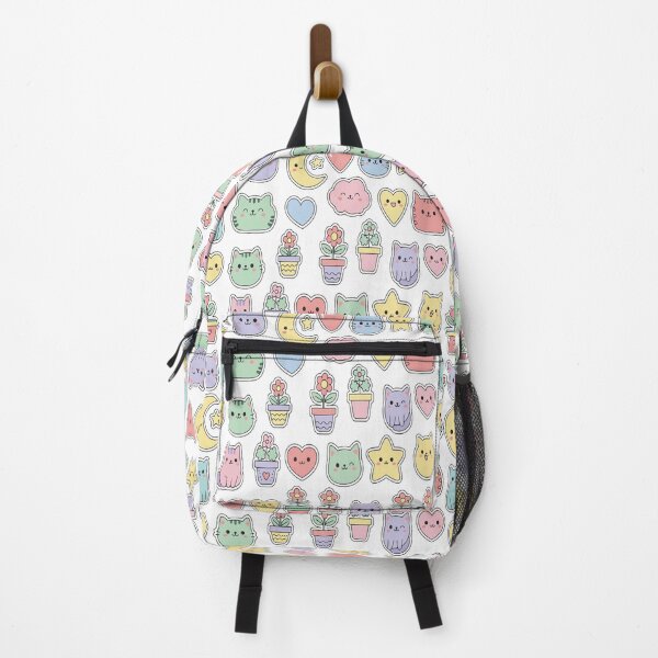 Item preview, Pastel Kawaii Cat & Plant Sticker Pack Graphic - Cute Aesthetic Icon Collection - Soft Color Planner Art designed and sold by BestChoiceService.