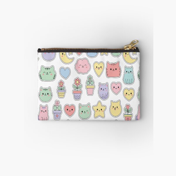 Item preview, Pastel Kawaii Cat & Plant Sticker Pack Graphic - Cute Aesthetic Icon Collection - Soft Color Planner Art designed and sold by BestChoiceService.