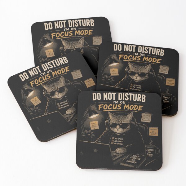 Item preview, Do Not Disturb Focus Mode Cat designed and sold by JalwaWear.