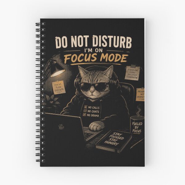 Item preview, Do Not Disturb Focus Mode Cat designed and sold by JalwaWear.