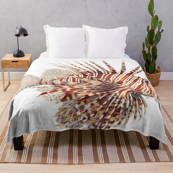Item preview, Lionfish Watercolour — Striped Reef Fish designed and sold by Jaruart.