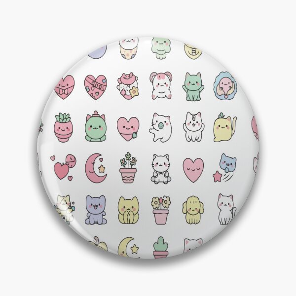 Item preview, "Micro Kawaii Animal Grid" Pastel Mini Icons Pattern - Cute Squishy Chibi Art - Dark Pastel Aesthetic designed and sold by BestChoiceService.