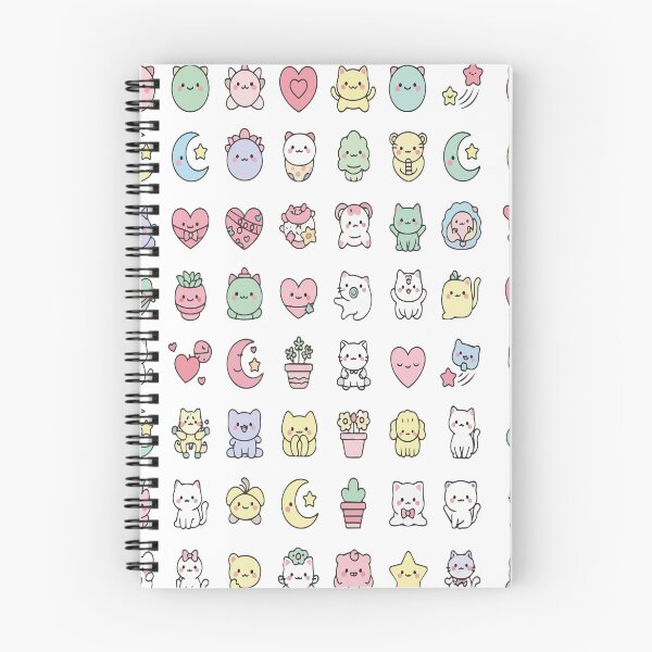 Item preview, "Micro Kawaii Animal Grid" Pastel Mini Icons Pattern - Cute Squishy Chibi Art - Dark Pastel Aesthetic designed and sold by BestChoiceService.