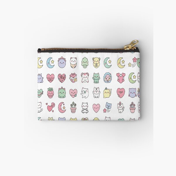 Item preview, "Micro Kawaii Animal Grid" Pastel Mini Icons Pattern - Cute Squishy Chibi Art - Dark Pastel Aesthetic designed and sold by BestChoiceService.
