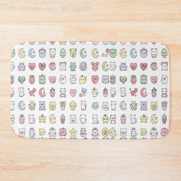 Item preview, "Micro Kawaii Animal Grid" Pastel Mini Icons Pattern - Cute Squishy Chibi Art - Dark Pastel Aesthetic designed and sold by BestChoiceService.