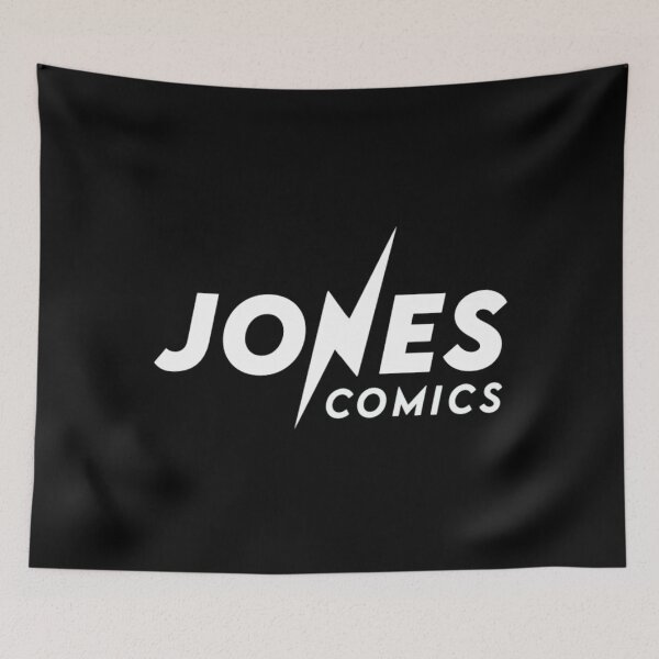 Item preview, jones comics logo white designed and sold by geohiba.