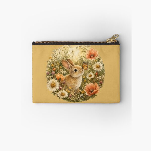 Item preview, Cottagecore Rabbit in Wildflower Meadow Print – Whimsical Bunny Circle Art designed and sold by MagicMakerPh.