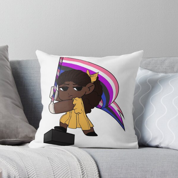 Item preview, Iwtv Claudia Yellow Dress Genderfluid Pride Sticker designed and sold by songukuve.