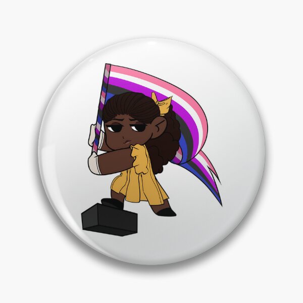 Item preview, Iwtv Claudia Yellow Dress Genderfluid Pride Sticker designed and sold by songukuve.