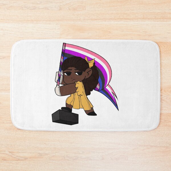 Item preview, Iwtv Claudia Yellow Dress Genderfluid Pride Sticker designed and sold by songukuve.