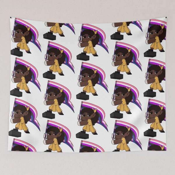 Item preview, Iwtv Claudia Yellow Dress Genderfluid Pride Sticker designed and sold by songukuve.