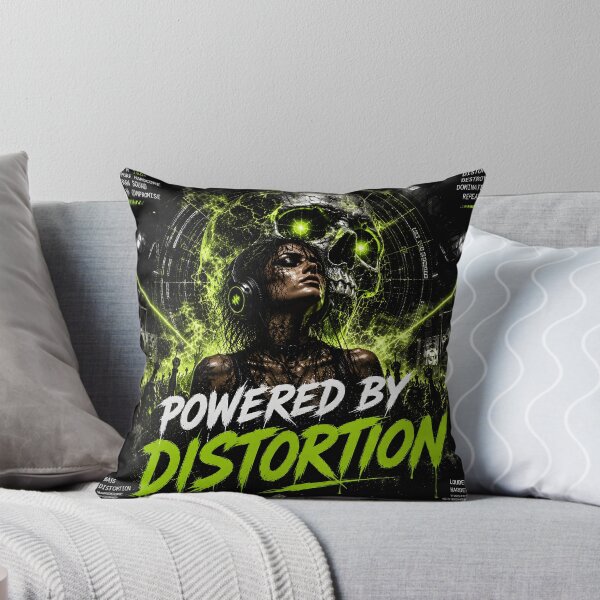 Item preview, Powered by Distortion – Neon Green Hardcore Techno Artwork designed and sold by Peter Kaul.