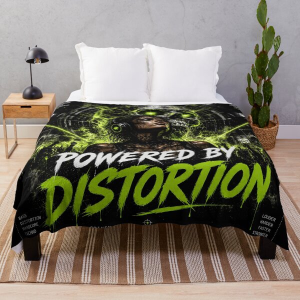 Item preview, Powered by Distortion – Neon Green Hardcore Techno Artwork designed and sold by Peter Kaul.