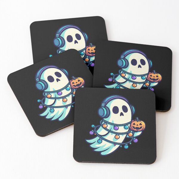 Item preview, Christmas Ghost with Pumpkin Cartoon designed and sold by DustyCuriositie.