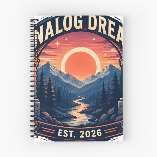 Item preview, Vintage Mountain Sunset Badge Illustration designed and sold by AnalogDream.