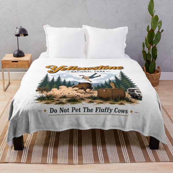 Item preview, Do Not Pet The Fluffy Cows - Funny Bison Meme Tee designed and sold by retro-and-rust.