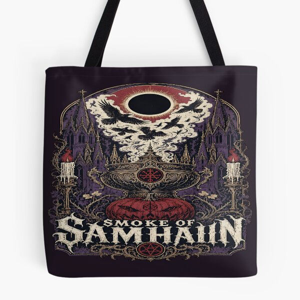 Item preview, Smoke of Samhain Gothic Chalice Raven | Dark Halloween Graphic designed and sold by InkspirationGraphics.