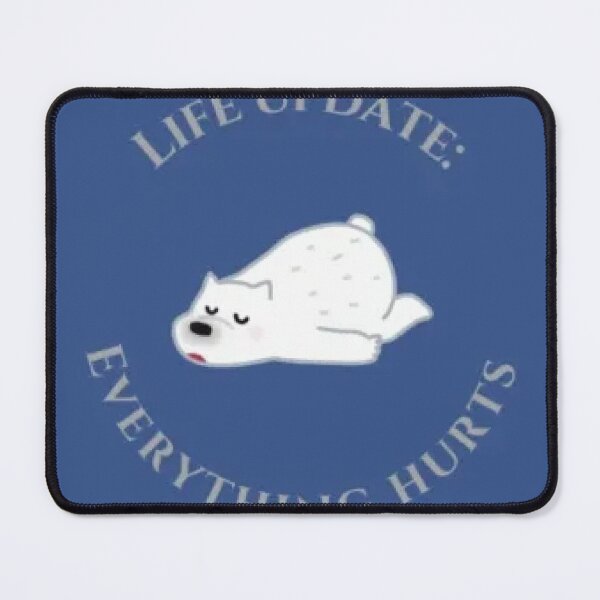 Item preview, Blue circle with sad white polar bear designed and sold by sassyhumor.