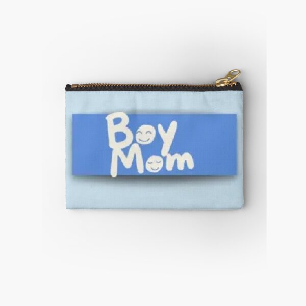 Item preview, Blue rectangle with boy mom text and smiley face designed and sold by sassyhumor.