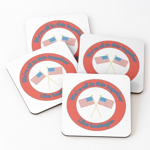 Item preview, Red circle with crossed american flags and humorous text designed and sold by sassyhumor.