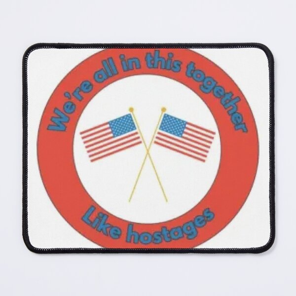 Item preview, Red circle with crossed american flags and humorous text designed and sold by sassyhumor.