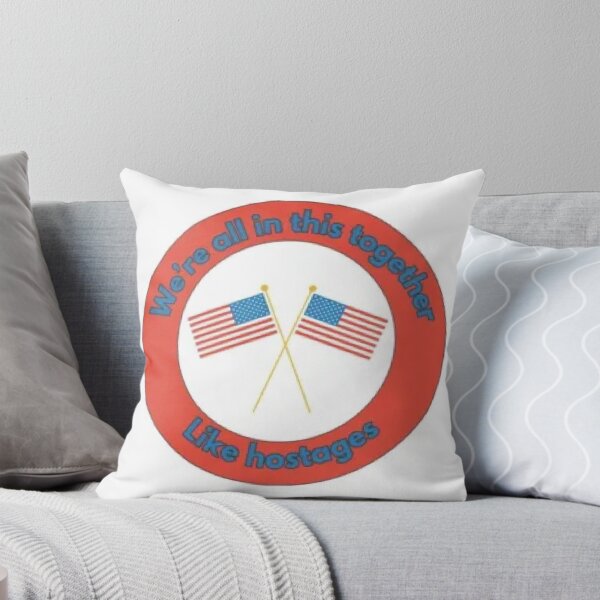Item preview, Red circle with crossed american flags and humorous text designed and sold by sassyhumor.