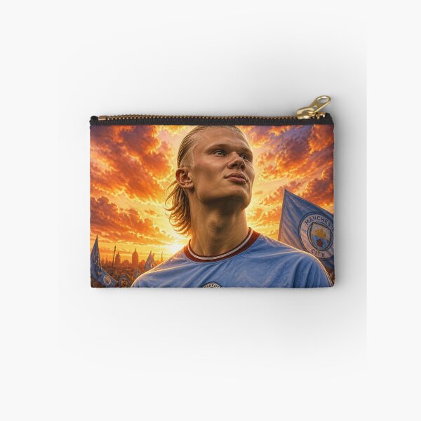 Item preview, Erling Haaland Manchester City Sunset Art Print designed and sold by Marcin Dabski.