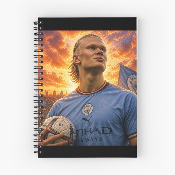 Item preview, Erling Haaland Manchester City Sunset Art Print designed and sold by Marcin Dabski.
