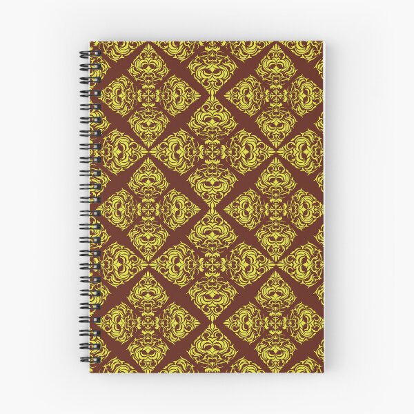 Item preview, Luxury Thai Traditional Seamless Pattern with Vintage Floral Damask Ornament in Gold and Brown, Elegant Asian Background for Wallpaper, Textile and Surface Design designed and sold by AjjimaJKM.
