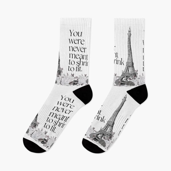 Item preview, You Were Never Meant to Shrink to Fit | Paris Eiffel Tower Quote Wall Art | Elegant Motivational Print designed and sold by Magic Love Art Print.