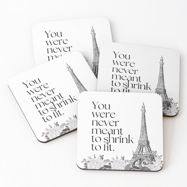 Item preview, You Were Never Meant to Shrink to Fit | Paris Eiffel Tower Quote Wall Art | Elegant Motivational Print designed and sold by Magic Love Art Print.