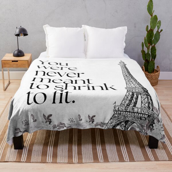 Item preview, You Were Never Meant to Shrink to Fit | Paris Eiffel Tower Quote Wall Art | Elegant Motivational Print designed and sold by Magic Love Art Print.