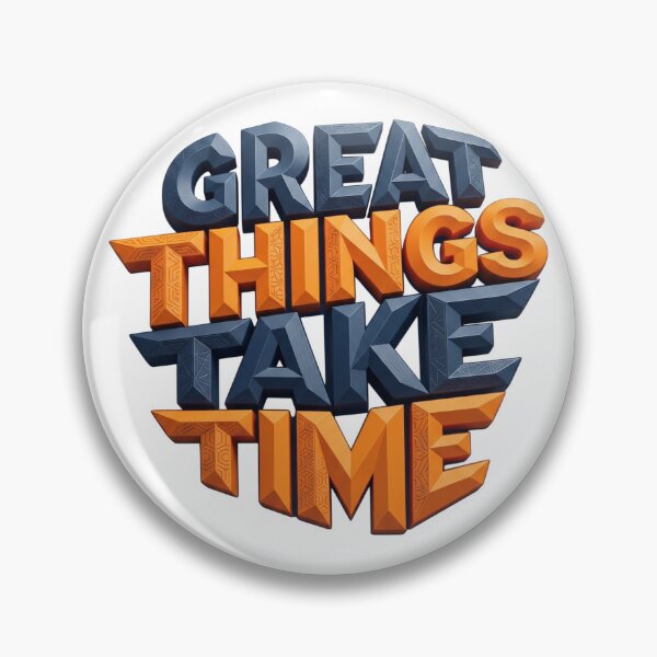 Item preview, Great Things Take Time | Motivational Typography Sticker | Inspirational Quote Vinyl Decal | Productivity & Success Gift designed and sold by AP Digi Store.
