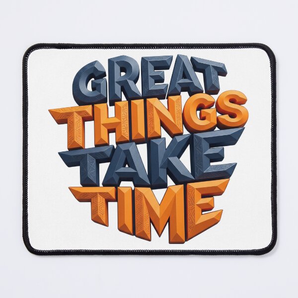 Item preview, Great Things Take Time | Motivational Typography Sticker | Inspirational Quote Vinyl Decal | Productivity & Success Gift designed and sold by AP Digi Store.