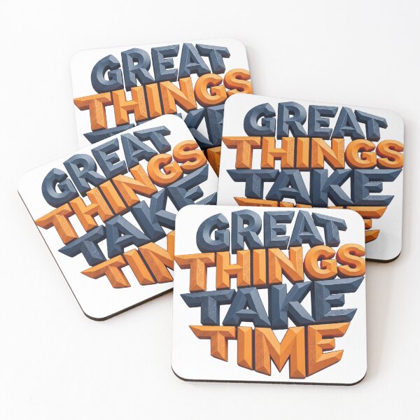 Item preview, Great Things Take Time | Motivational Typography Sticker | Inspirational Quote Vinyl Decal | Productivity & Success Gift designed and sold by AP Digi Store.