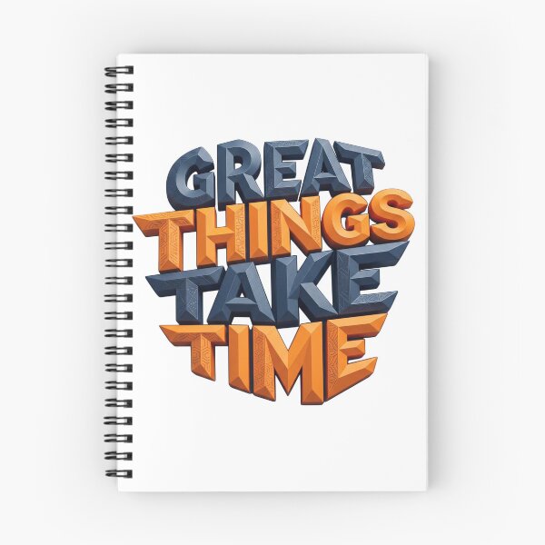 Item preview, Great Things Take Time | Motivational Typography Sticker | Inspirational Quote Vinyl Decal | Productivity & Success Gift designed and sold by AP Digi Store.