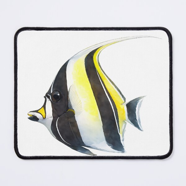 Item preview, Moorish Idol — Painted Reef Fish Portrait designed and sold by Jaruart.