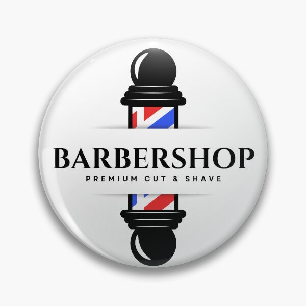Item preview, Barbershop Premium Cut And Shave Barber Pole Logo designed and sold by Barber MD Culture.