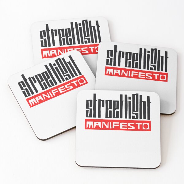 Item preview, Streetlight Above Red Block Reading Manifesto designed and sold by Dimpy Saini.
