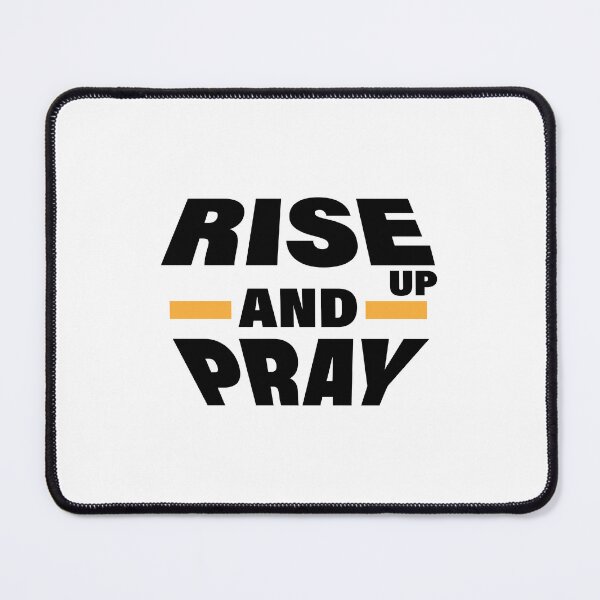 Item preview, Rise up and pray – Christian Faith Typography T-Shirt Design designed and sold by CrossCrafted.