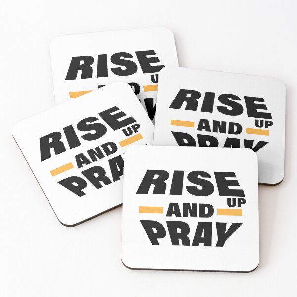Item preview, Rise up and pray – Christian Faith Typography T-Shirt Design designed and sold by CrossCrafted.