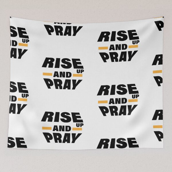 Item preview, Rise up and pray – Christian Faith Typography T-Shirt Design designed and sold by CrossCrafted.